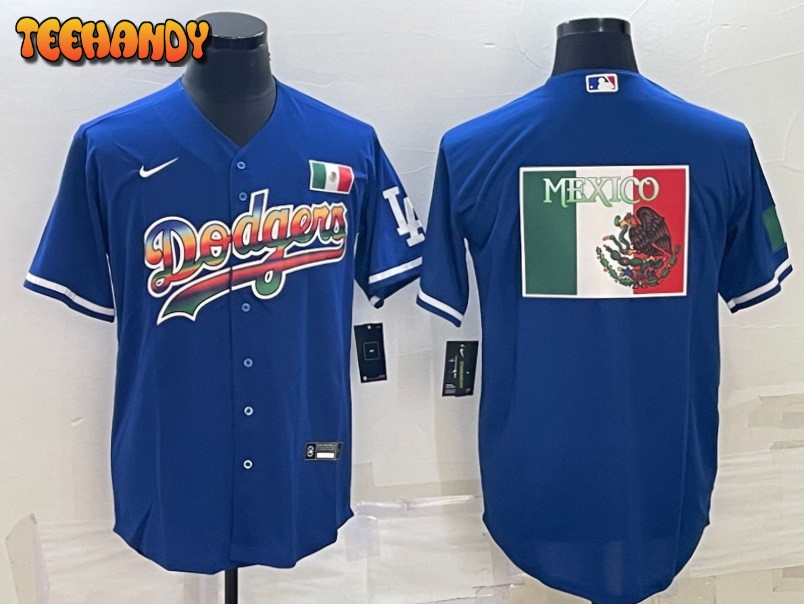 Los Angeles Dodgers Royal Mexico Flag Edition Replica Jersey