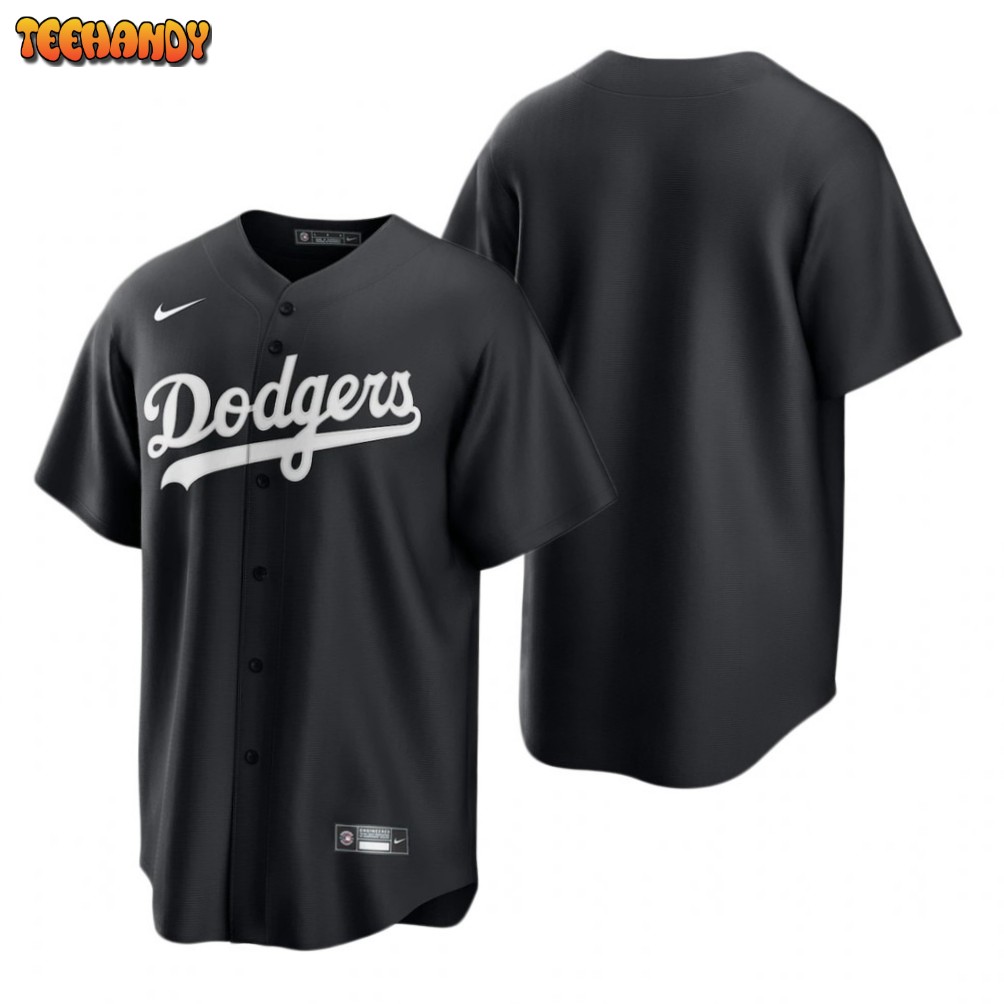 Los Angeles Dodgers Team Black White Replica Jersey