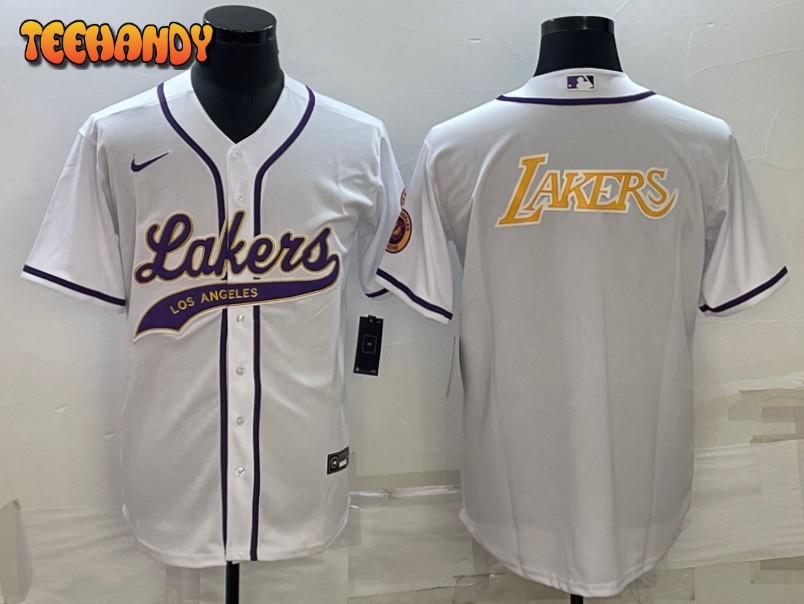 Los Angeles Dodgers X Lakers White Replica Baseball Jersey