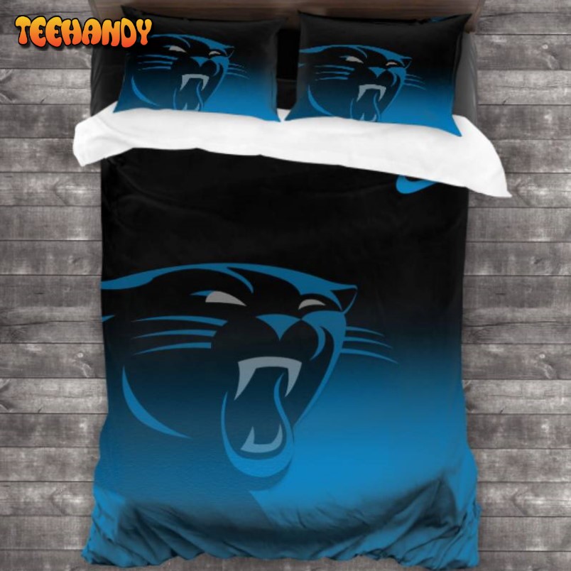 Machine Washable Carolina Panthers Logo Bedding Sets