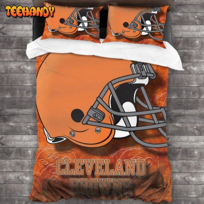 Machine Washable Cleveland Browns Logo Bedding Sets