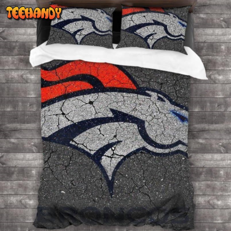 Machine Washable Denver Broncos Logo Bedding Sets