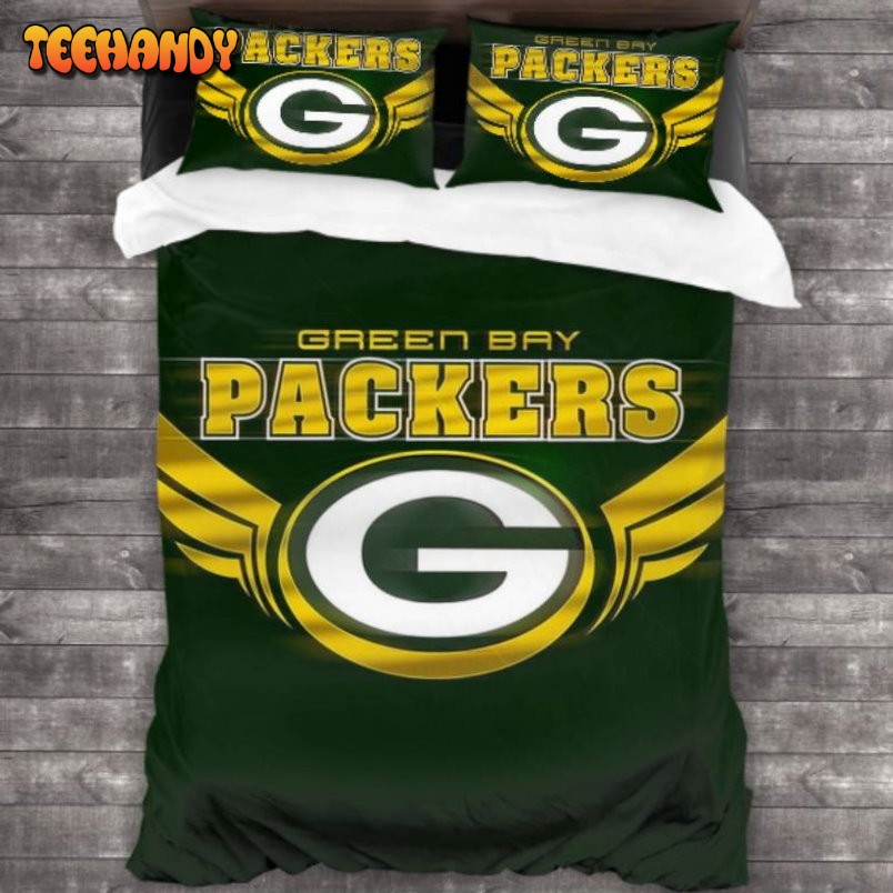 Machine Washable Green Bay Packers Logo Bedding Sets