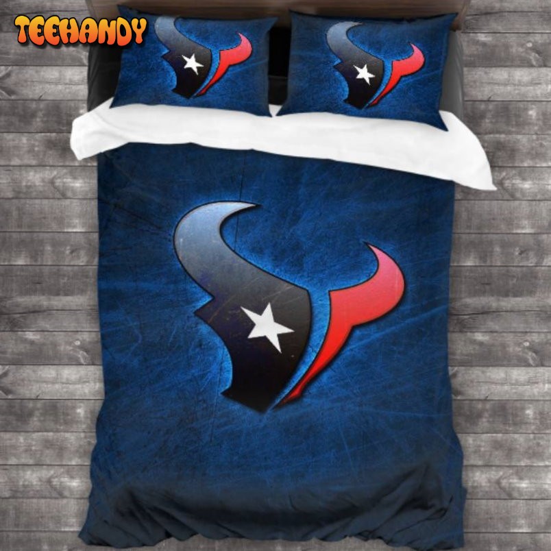 Machine Washable Houston Texans Logo Bedding Sets