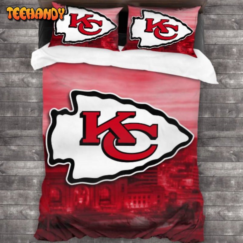 Machine Washable Kansas City Chiefs Logo Bedding Sets