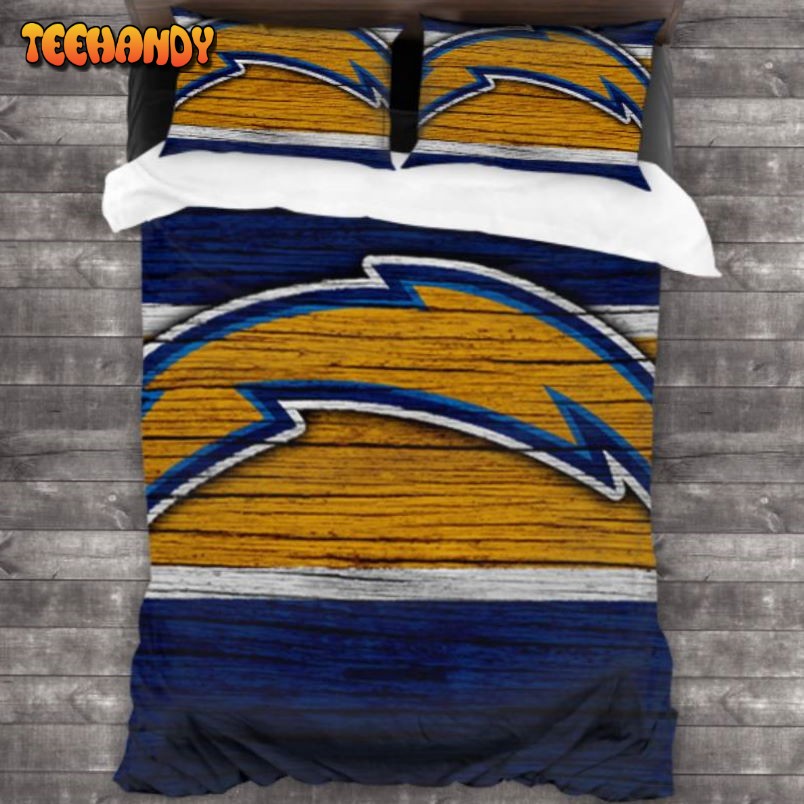 Machine Washable Los Angeles Chargers Logo Bedding Sets