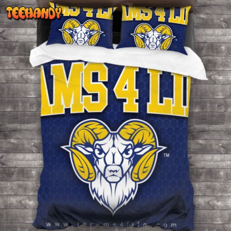 Machine Washable Los Angeles Rams Logo Bedding Sets