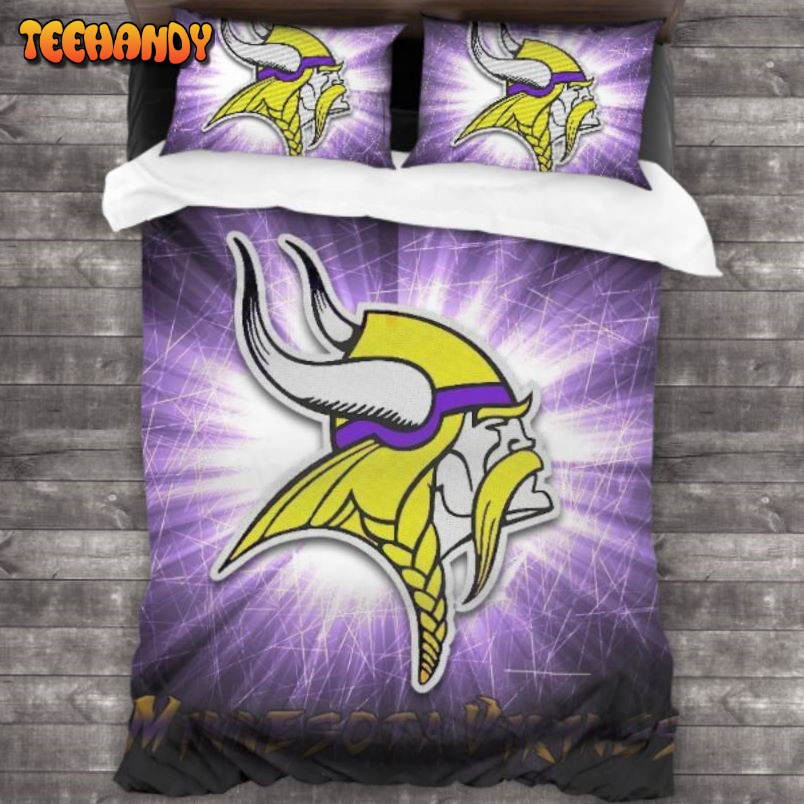 Machine Washable Minnesota Vikings Logo Bedding Sets