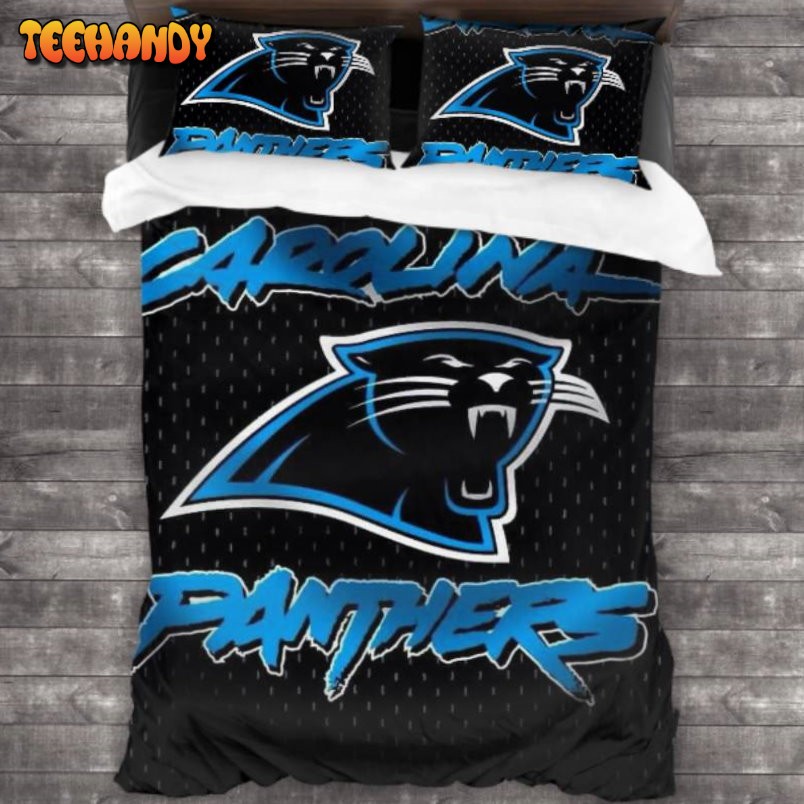 Machine Washable NFL Carolina Panthers Logo Bedding Sets