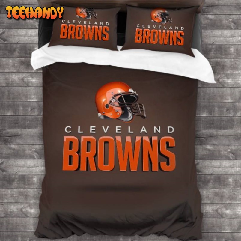 Machine Washable NFL Cleveland Browns Logo Bedding Sets