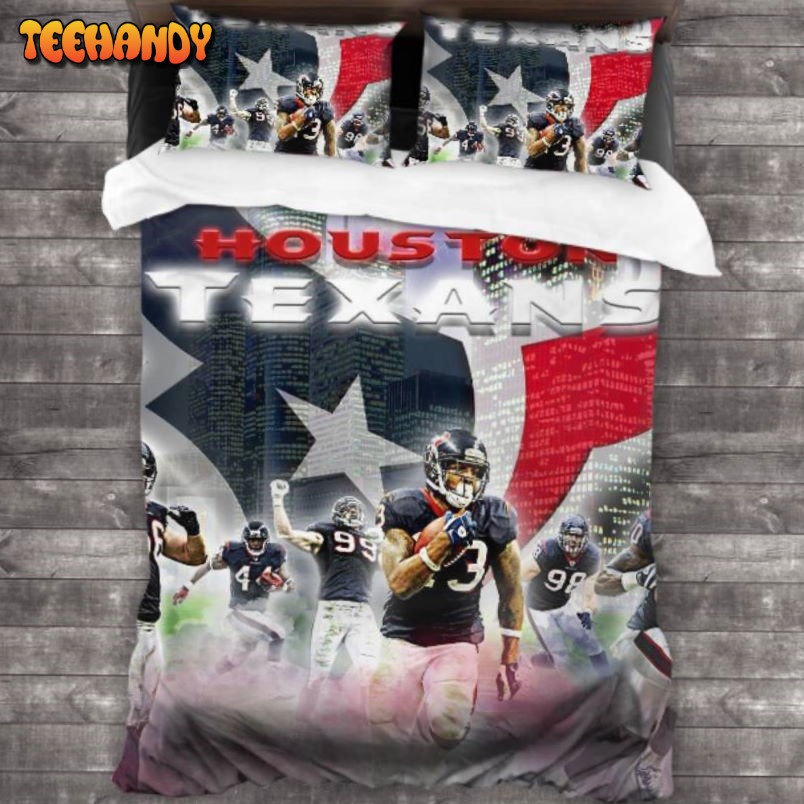 Machine Washable NFL Houston Texans Logo Bedding Set