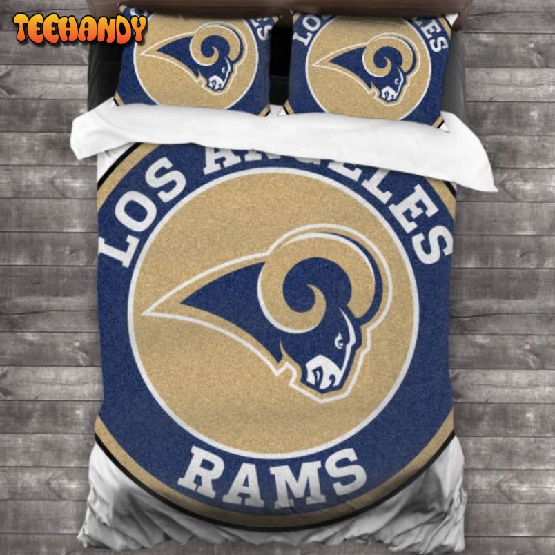 Machine Washable NFL Los Angeles Rams Logo Bedding Set