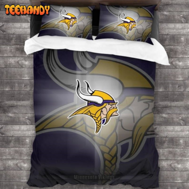 Machine Washable NFL Minnesota Vikings Logo Bedding Set