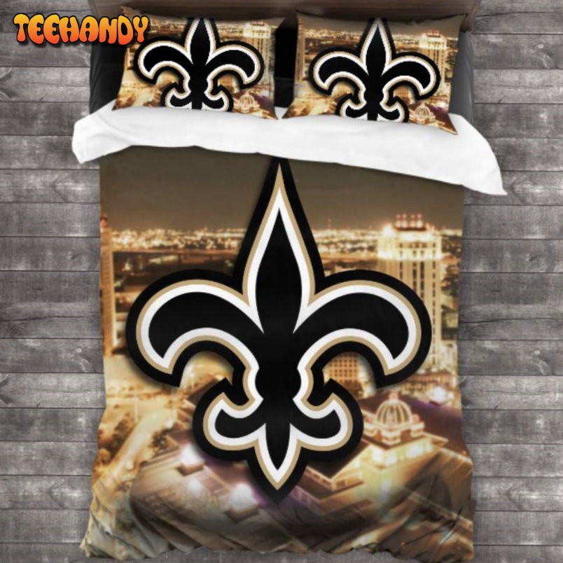 Machine Washable NFL New Orleans Saints Logo Bedding Set