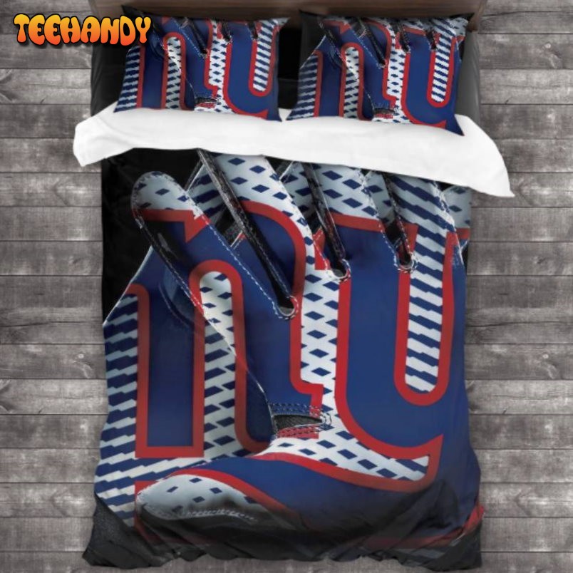 Machine Washable NFL New York Giants Logo Bedding Set