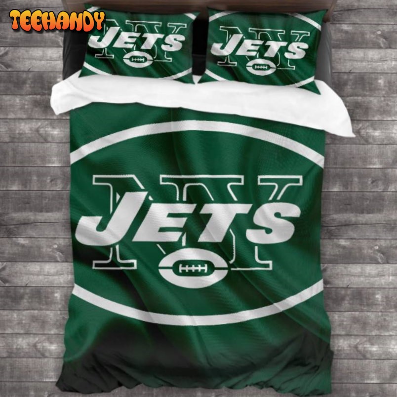 Machine Washable NFL New York Jets Logo Bedding Set