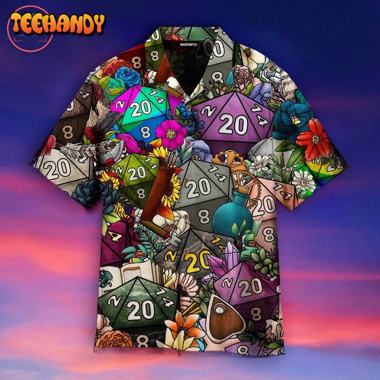 Magic Polyhedral Dice D20 Hawaiian Shirt