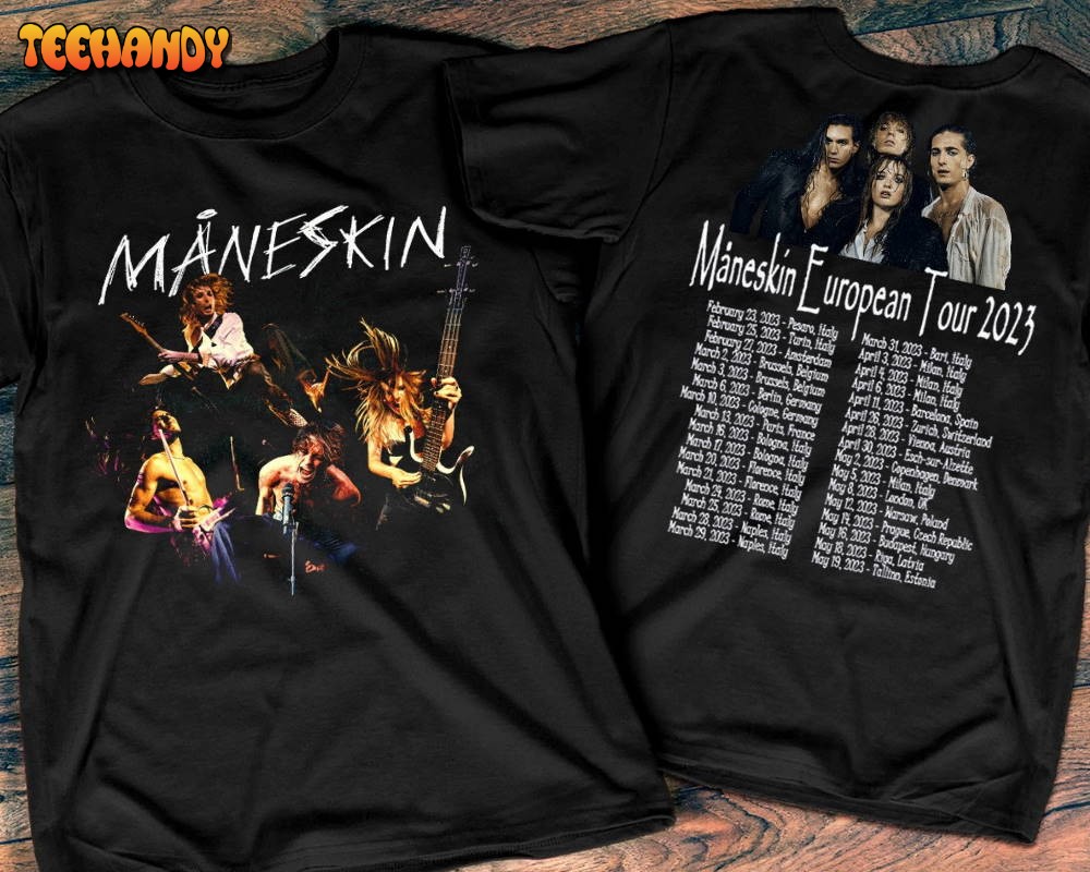 Maneskin Loud Kids Gets Louder 2023 Tour T-Shirt, Maneskin European T-Shirt