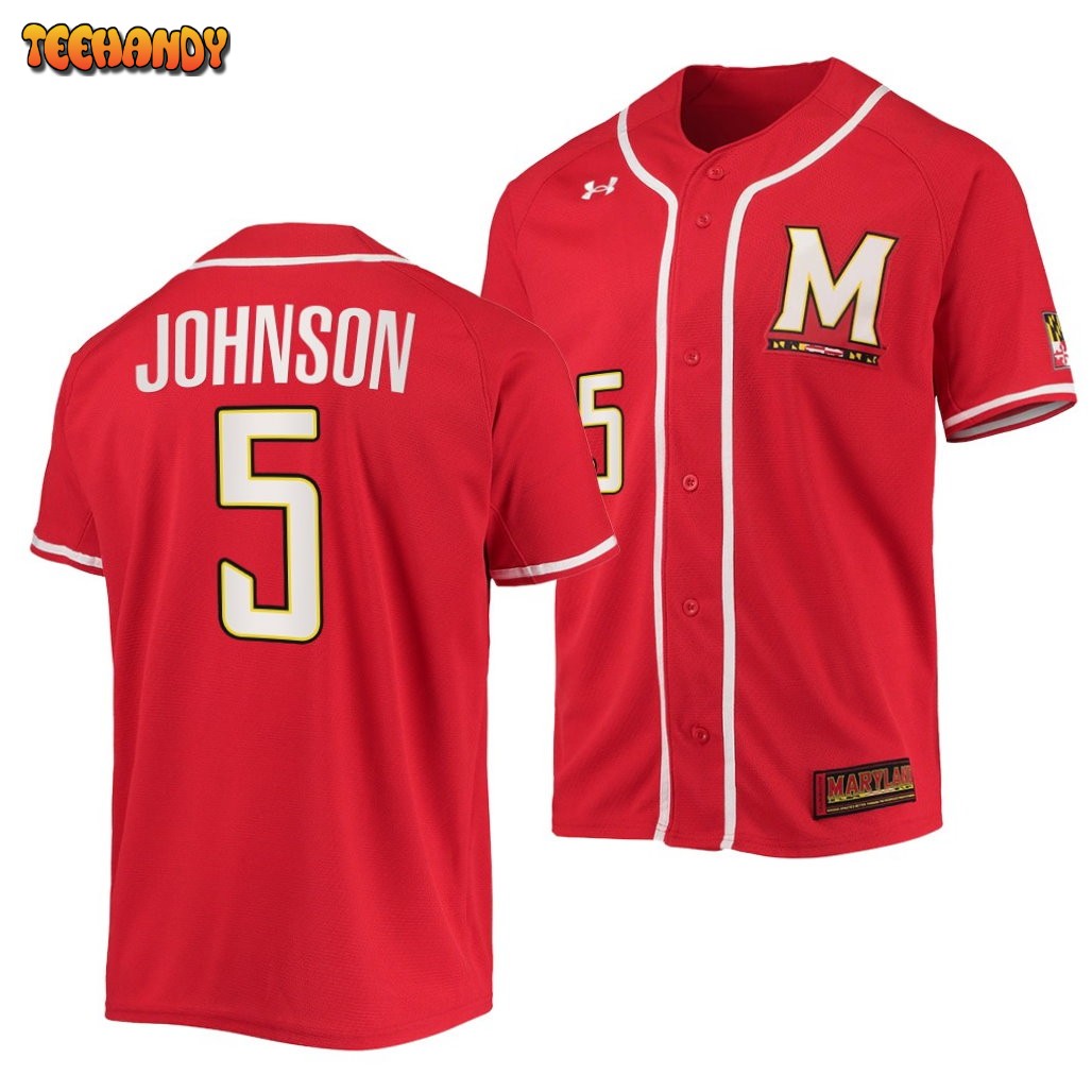 Maryland Terrapins Andrew Johnson College Baseball Jersey Red