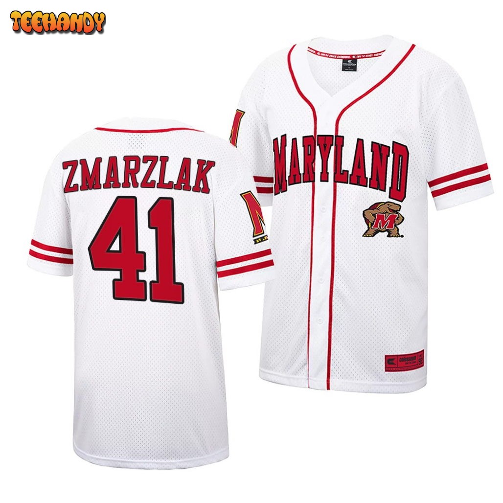 Maryland Terrapins Bobby Zmarzlak College Baseball Jersey White