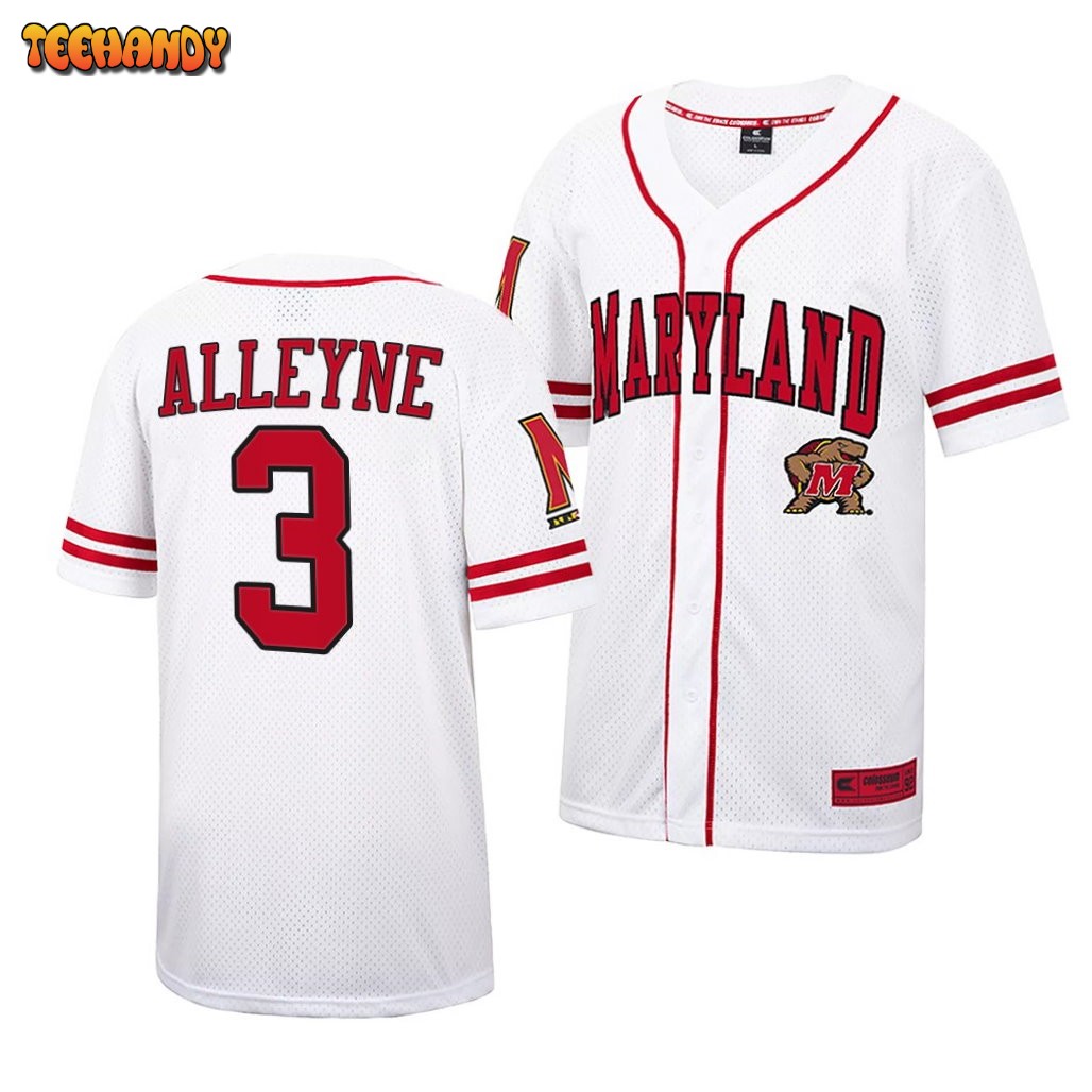 Maryland Terrapins Chris Alleyne College Baseball Jersey White