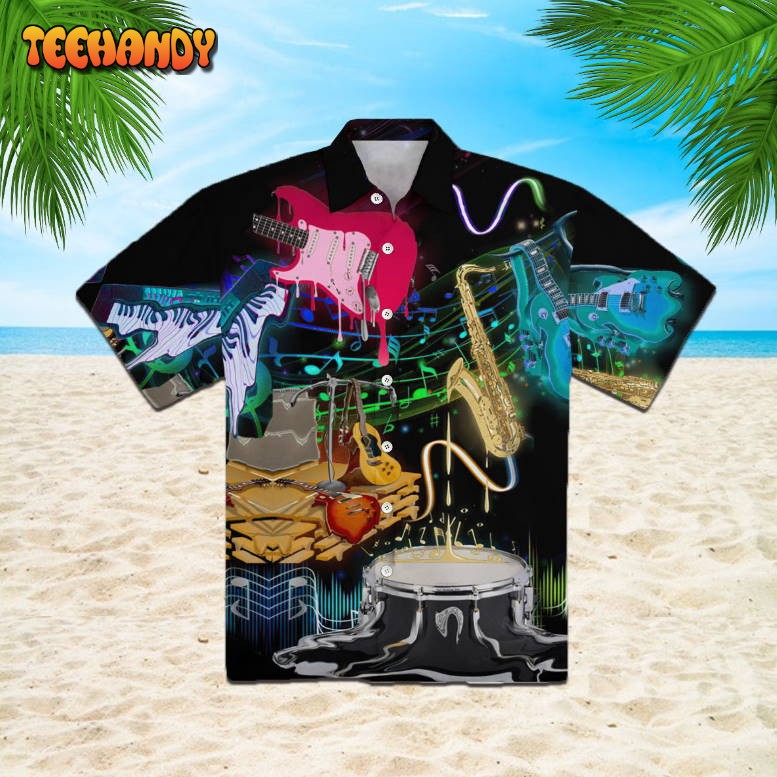 Melting Musical Instruments Hawaiian Shirt