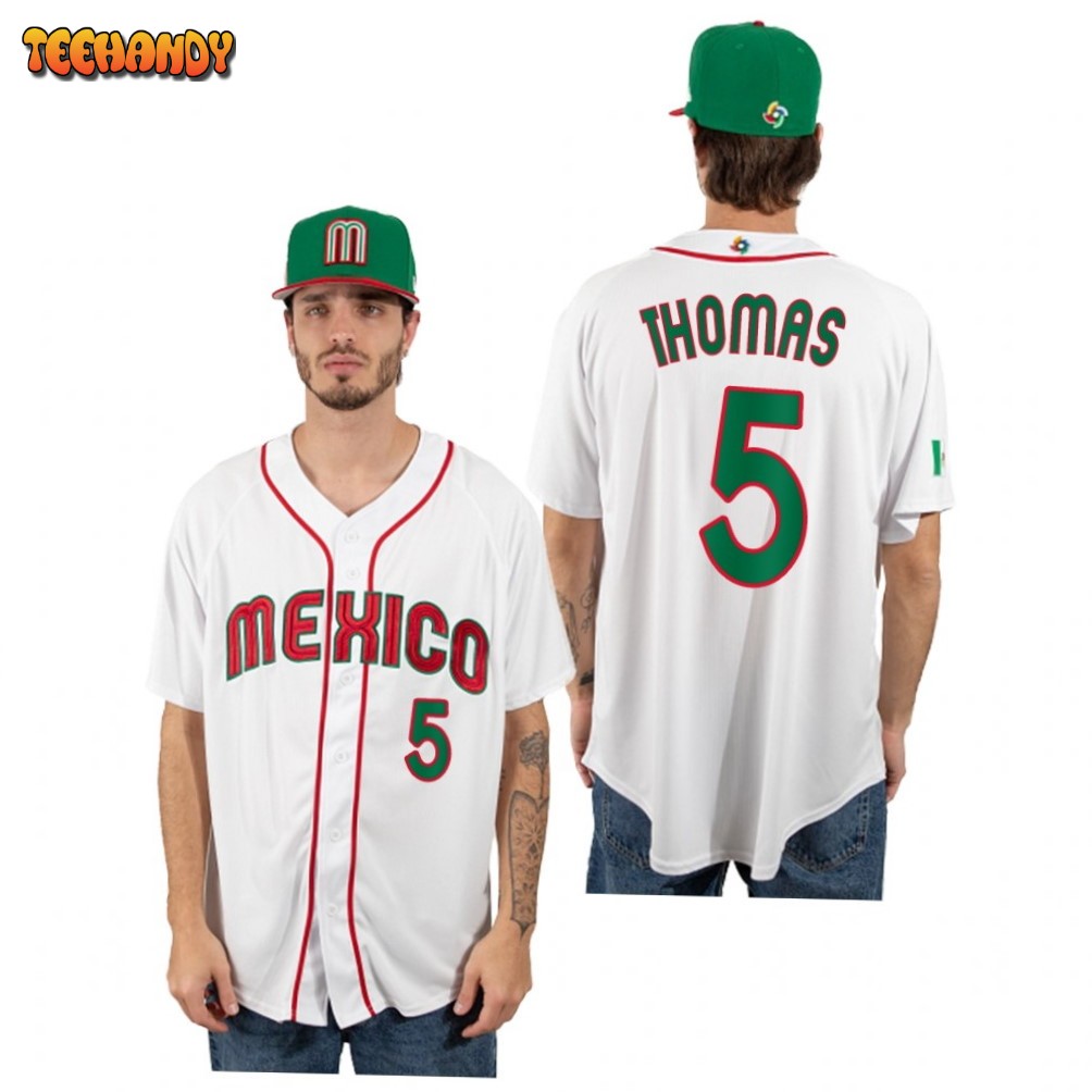 Mexico Alek Thomas White 2023 World Baseball Classic Jersey