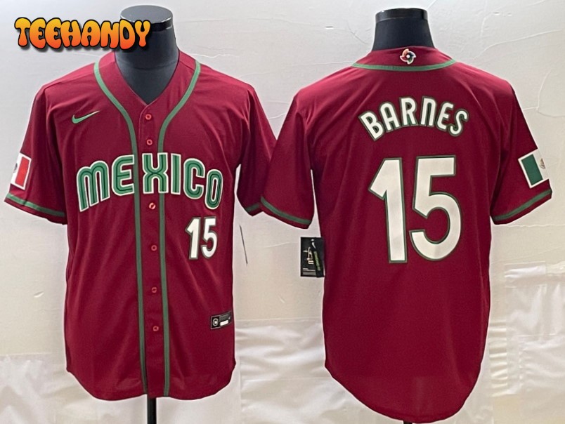 Mexico Austin Barnes Red 2023 World Baseball Classic Jersey