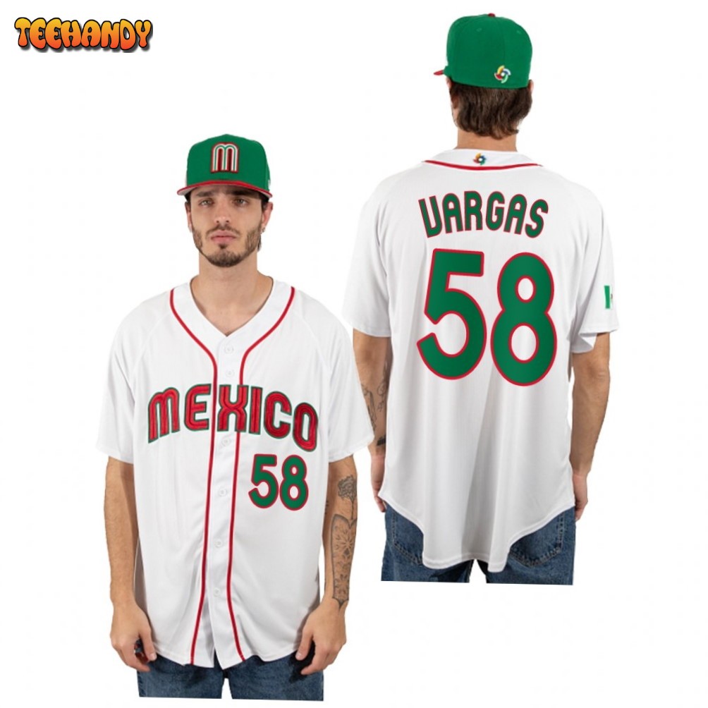 Mexico Cesar Vargas White 2023 World Baseball Classic Jersey