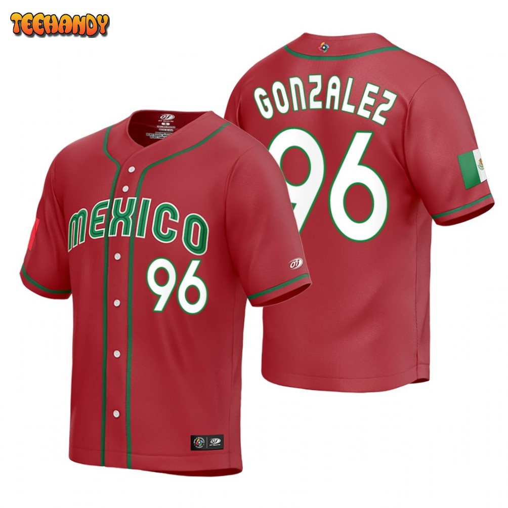 Mexico Felipe Gonzalez Red Replica 2023 World Baseball Classic Jersey