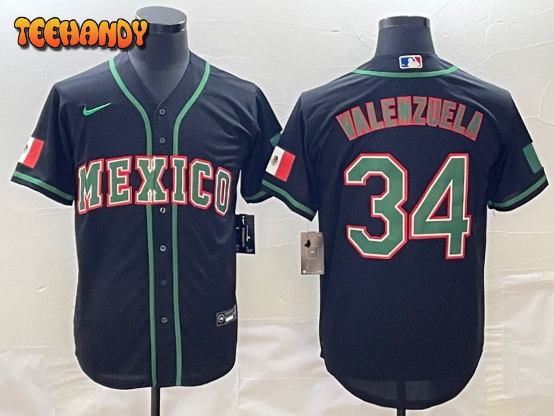 Mexico Fernando Valenzuela Black 2023 World Baseball Classic Jersey