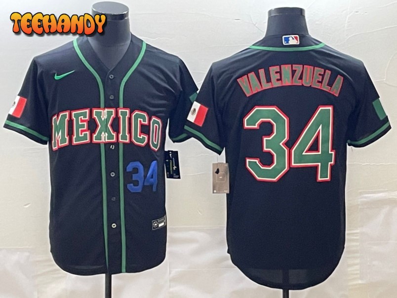 Mexico Fernando Valenzuela Black Navy 2023 World Baseball Classic Jersey