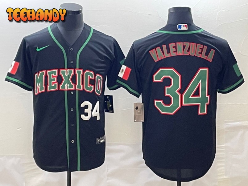 Mexico Fernando Valenzuela Black White 2023 World Baseball Classic Jersey