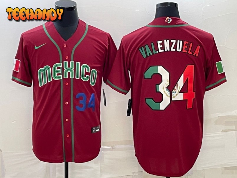 Mexico Fernando Valenzuela Red Royal 2023 World Baseball Classic Jersey ...