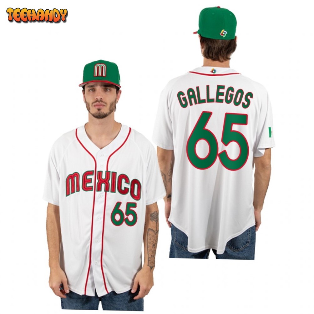 Mexico Giovanny Gallegos White 2023 World Baseball Classic Jersey