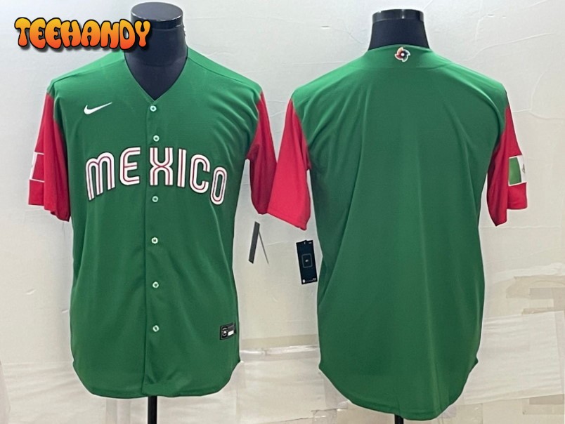 Mexico Green Red 2023 World Baseball Classic Jersey