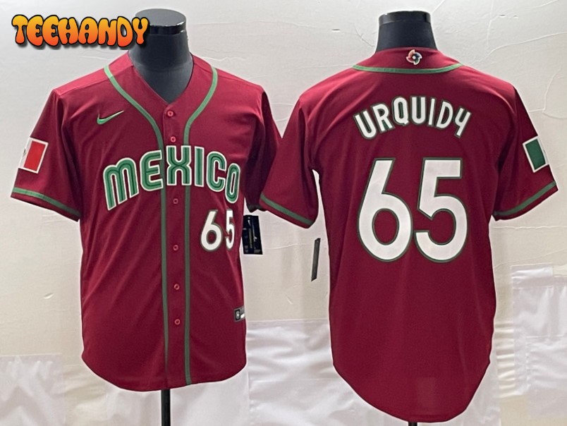 Mexico Jose Urquidy Red White 2023 World Baseball Classic Jersey