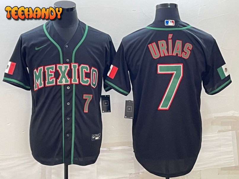 Mexico Julio Urias Black Green 2023 World Baseball Classic Jersey