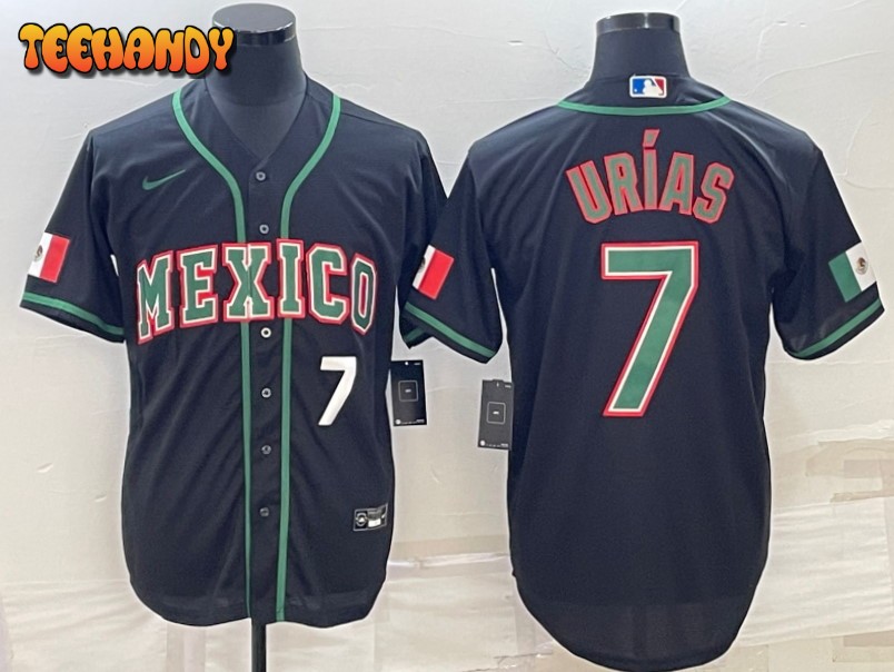 Mexico Julio Urias Black White 2023 World Baseball Classic Jersey