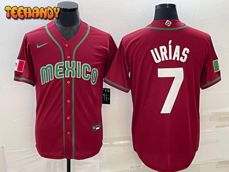 Mexico Julio Urias Red 2023 World Baseball Classic Jersey