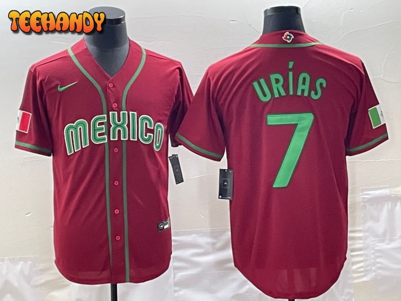 Mexico Julio Urias Red Green 2023 World Baseball Classic Jersey