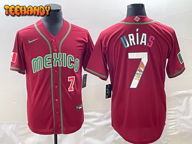 Mexico Julio Urias Red Red Flag Edition 2023 World Baseball Classic Jersey