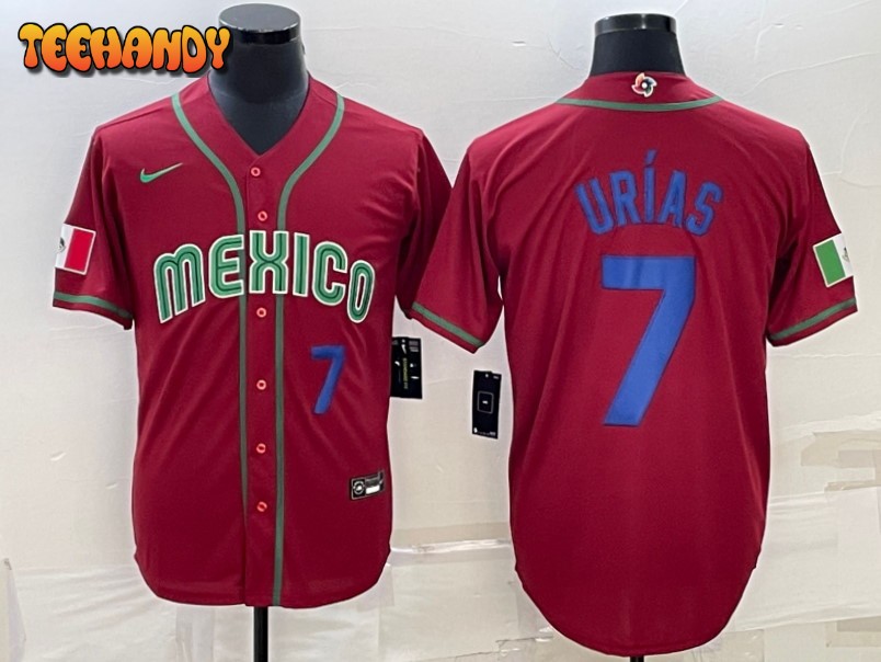 Mexico Julio Urias Red Royal Replica 2023 World Baseball Classic Jersey