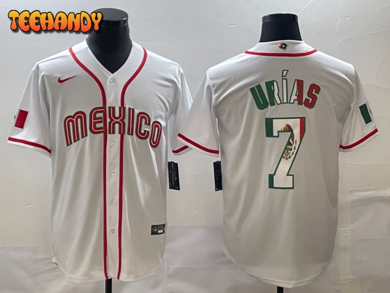 Mexico Julio Urias White Flag Edition 2023 World Baseball Classic Jersey