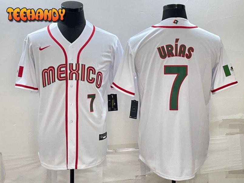 Mexico Julio Urias White Green 2023 World Baseball Classic Jersey