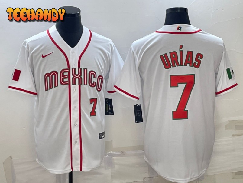 Mexico Julio Urias White Red Red 2023 World Baseball Classic Jersey