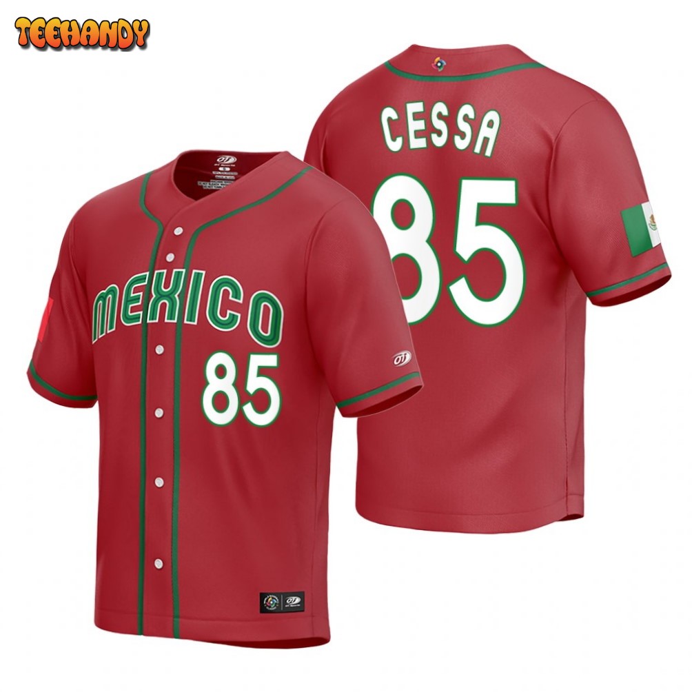 Mexico Luis Cessa Red Replica 2023 World Baseball Classic Jersey