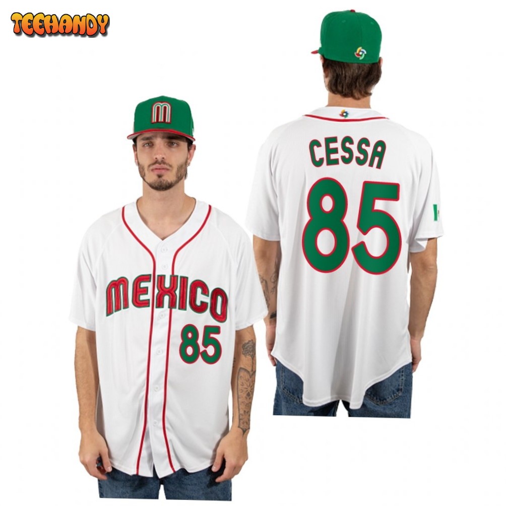 Mexico Luis Cessa White 2023 World Baseball Classic Jersey