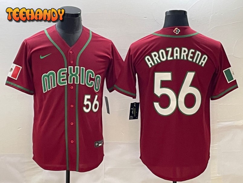 Mexico Randy Arozarena Red White 2023 World Baseball Classic Jersey