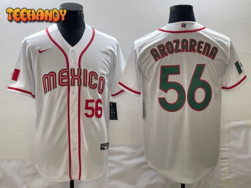 Mexico Randy Arozarena White Red 2023 World Baseball Classic Jersey